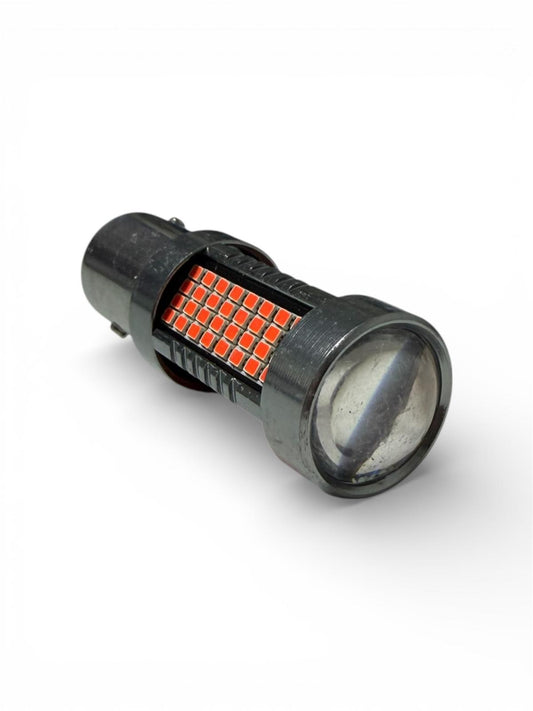 Bec LED Auto P21/5W / BAY15D ROSU, CANBUS, Pozitie si Frana , 12V, Plug & Play