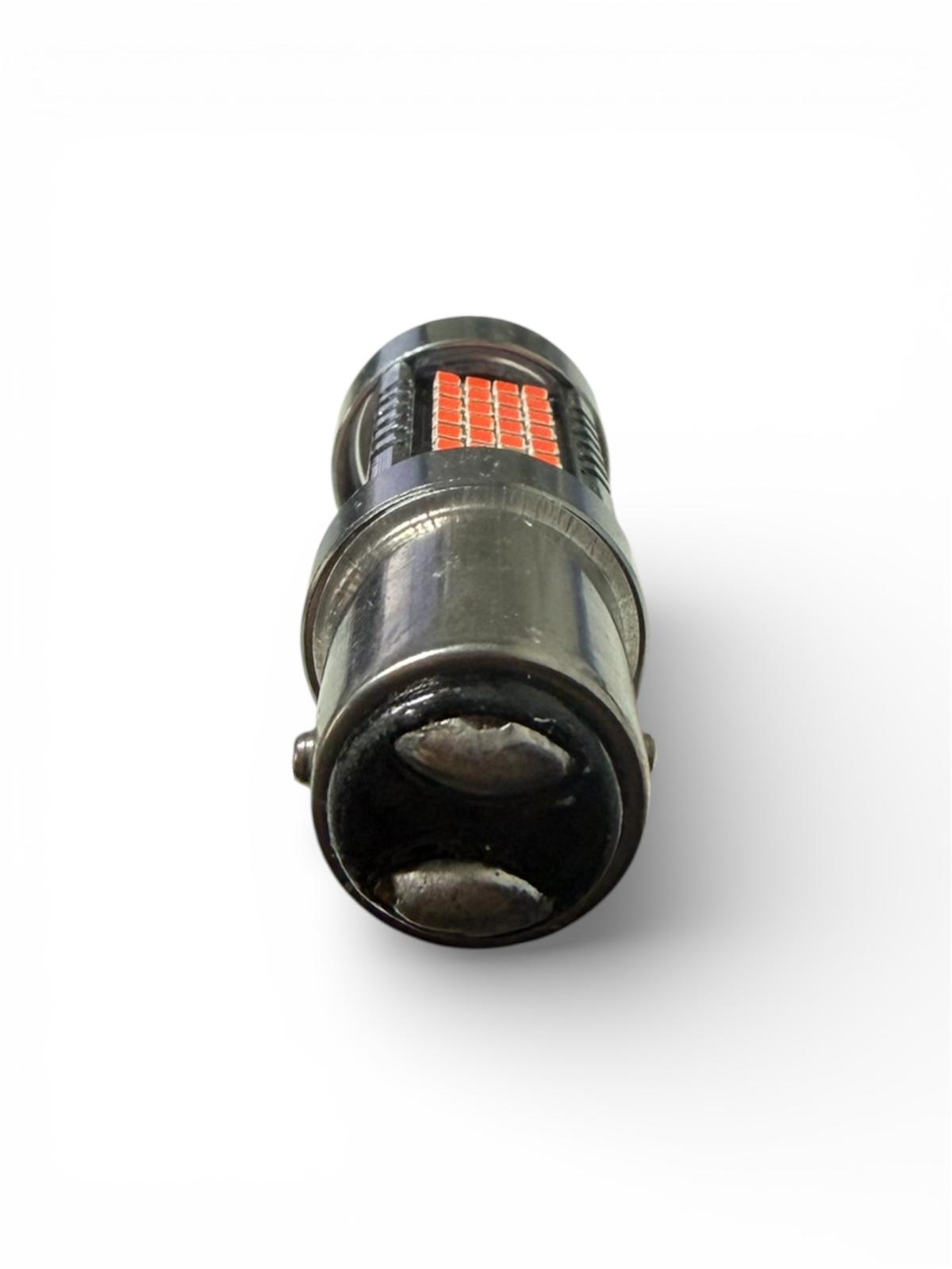 Bec LED Auto P21/5W / BAY15D ROSU, CANBUS, Pozitie si Frana , 12V, Plug & Play
