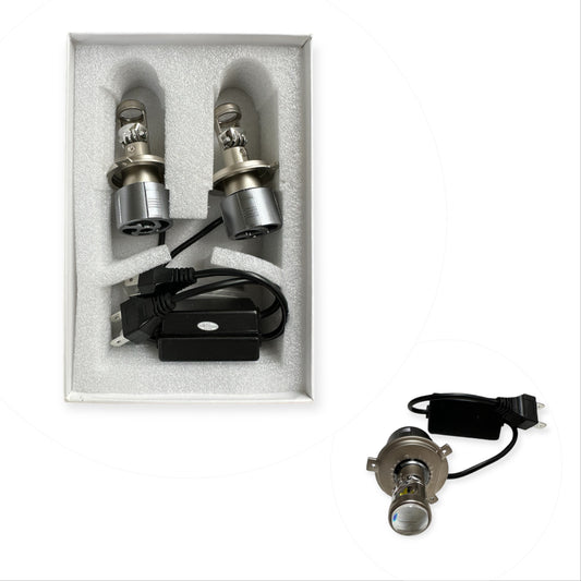 Set 2 Becuri LED Auto H4 C-LED Mini Lupa, 10.000 lumeni reali, CANBUS
