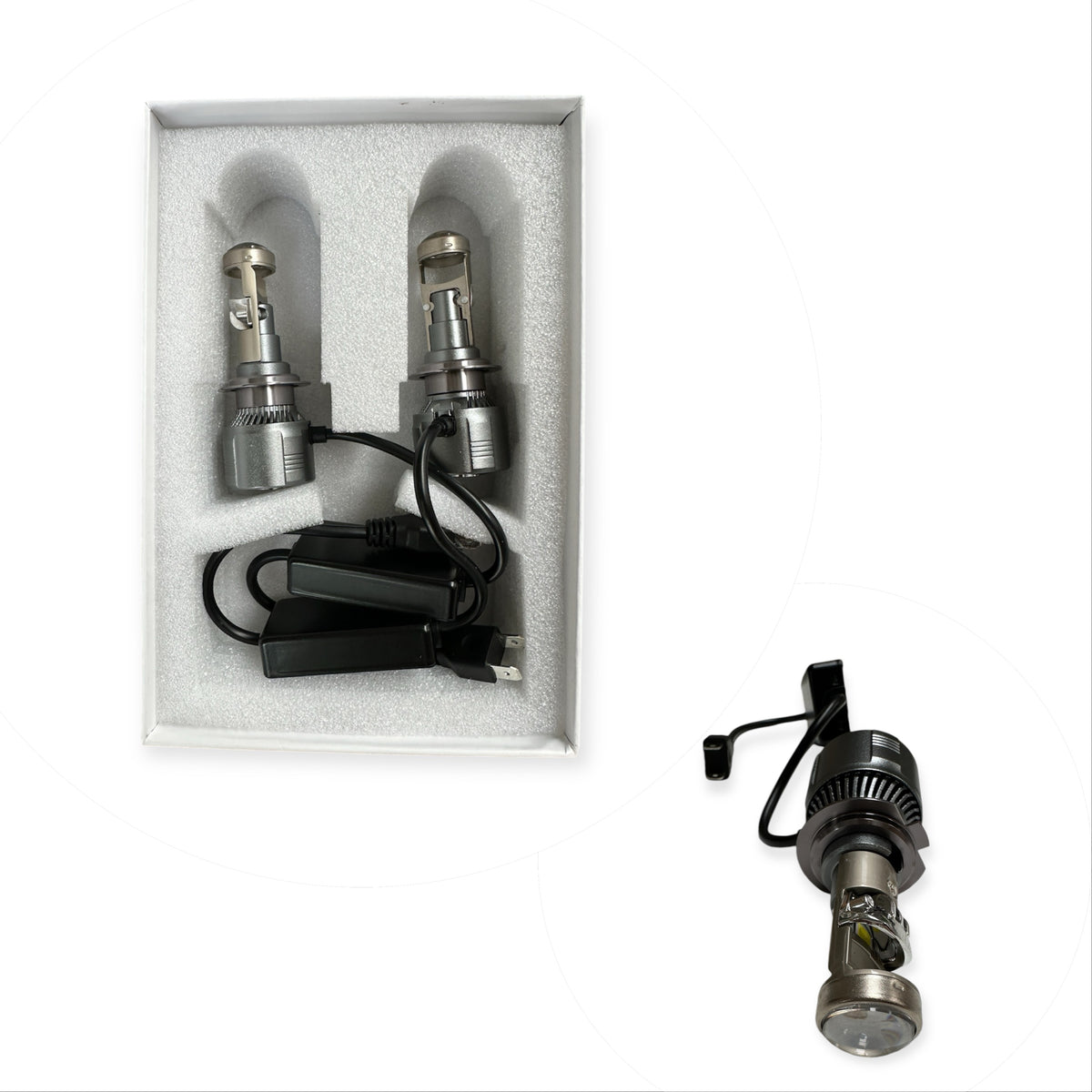 Set 2 Becuri LED Auto H7 C-LED Mini Lupa, 10.000 lumeni reali, CANBUS