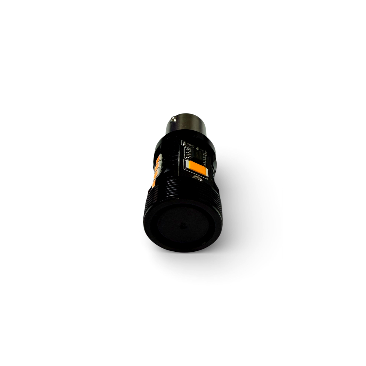 Set 2 Becuri LED Auto PY21W BAU15S CANBUS Portocaliu, Cu Ventilator, Semnalizare, 12V